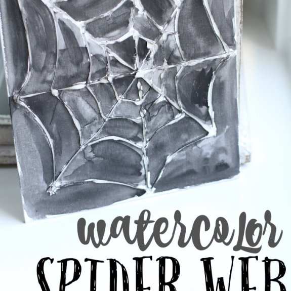 WATER COLOR SPIDER WEB CRAFT