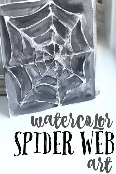 WATER COLOR SPIDER WEB CRAFT